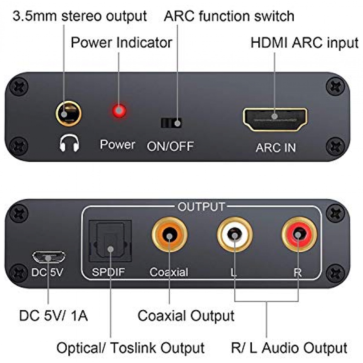 Arc Audio Digital to Analog Audio Converter Audio Output Support ARC 