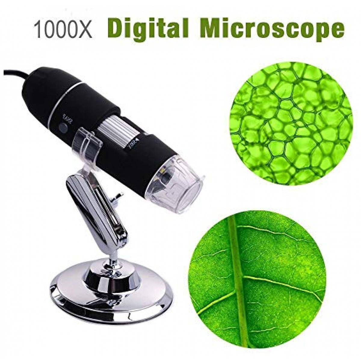 Microscopio USB 8 Led Usb 2.0 Microscopio Digitale, Ingrandimento da 40 a  1000x