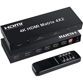 Etzin-4K-4x2-HDMI-Matrix-Switch-Ultra-HD-Matrix-HDMI-Switcher-Splitter-with-Optical-LR-Audio-OutputSupports-HDR-HDMI-14-4X2-0